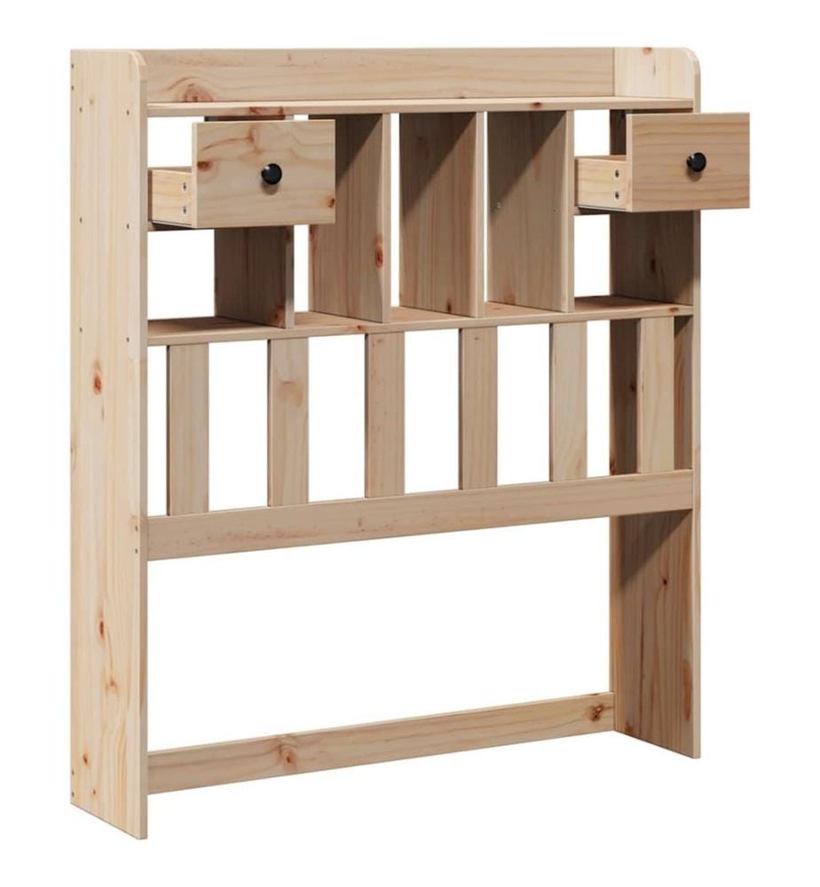 Tête de lit avec rangement 90 cm en bois de pin massif