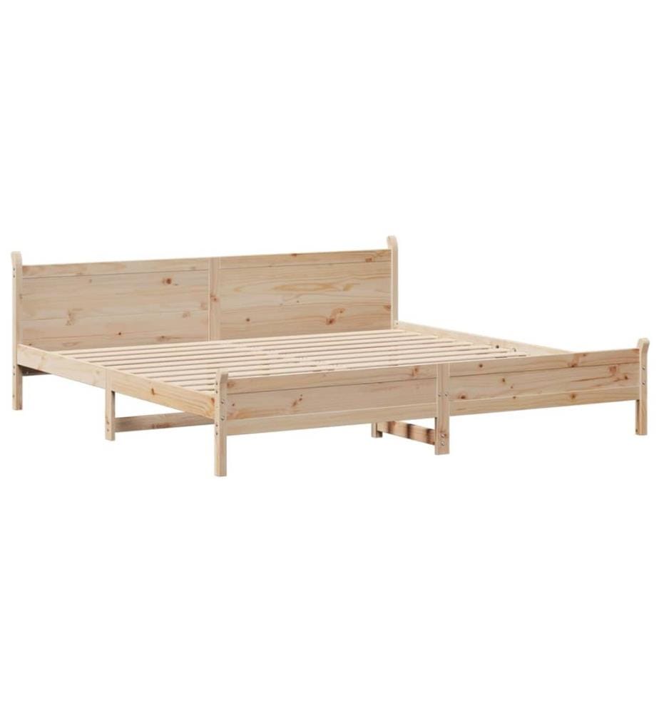 Cadre de lit sans matelas 180x200 cm bois massif de pin