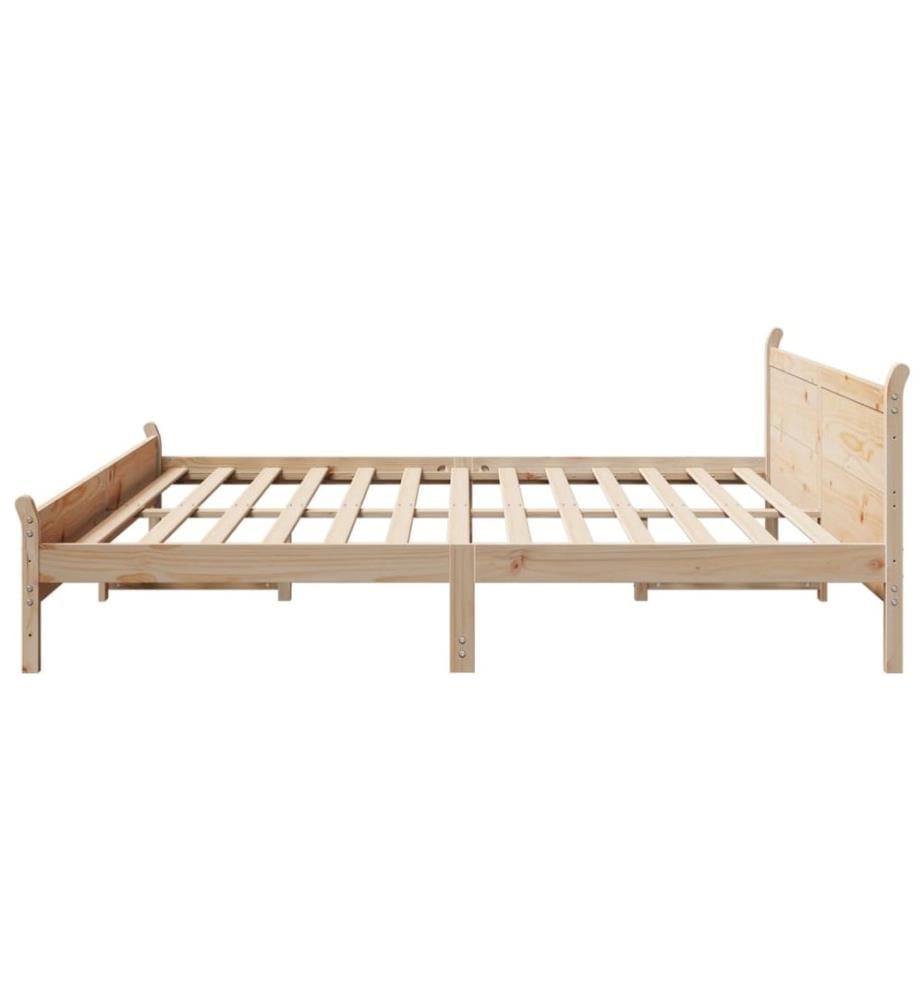Cadre de lit sans matelas 180x200 cm bois massif de pin