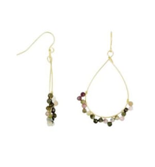 Boucles d'Oreilles Claudia - Tormalina multicolore
