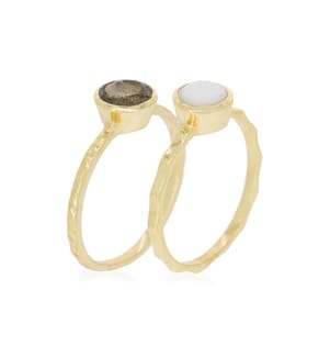 Bague Cléa - Blanc et Gris