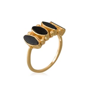 Bague Reina - Noir et Doré