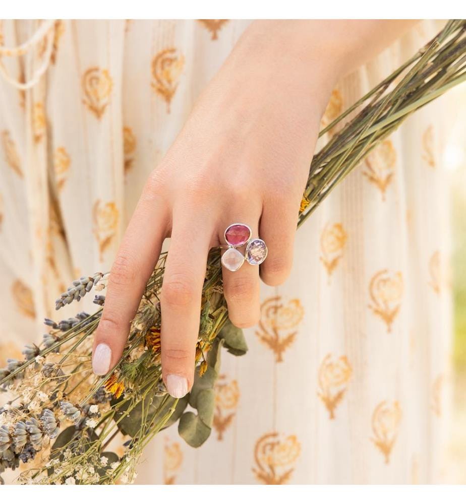 Ring Cassie - Rosa und Violett