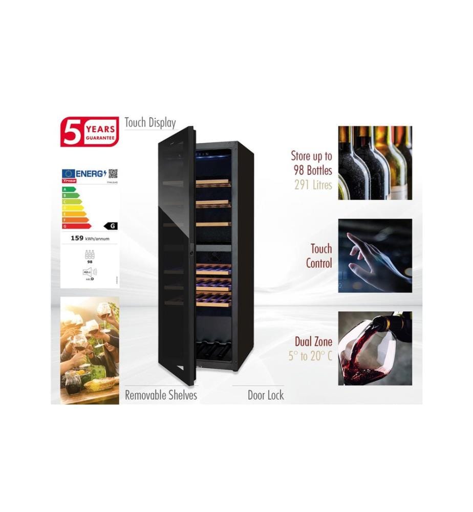 TRISA - Weinklimaschrank 7744.0145 Schwarz, Links
