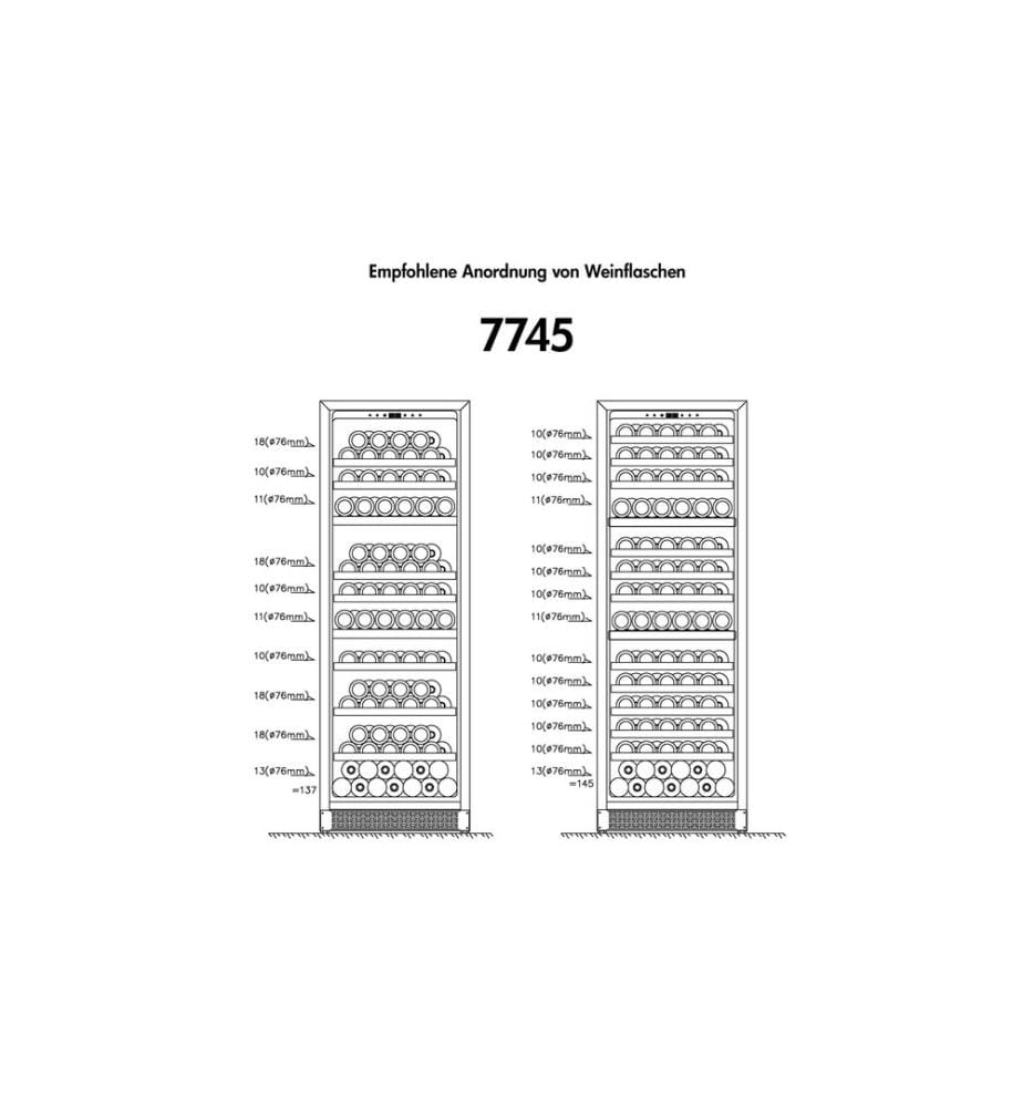 TRISA - Weinklimaschrank 7745.0145 Schwarz, Links