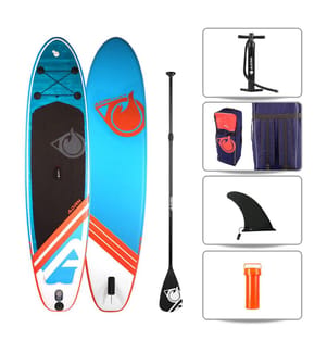 Stand up Paddle Gonflable 10'6 avec Pompe, Pagaie, Leash et Sac de transport