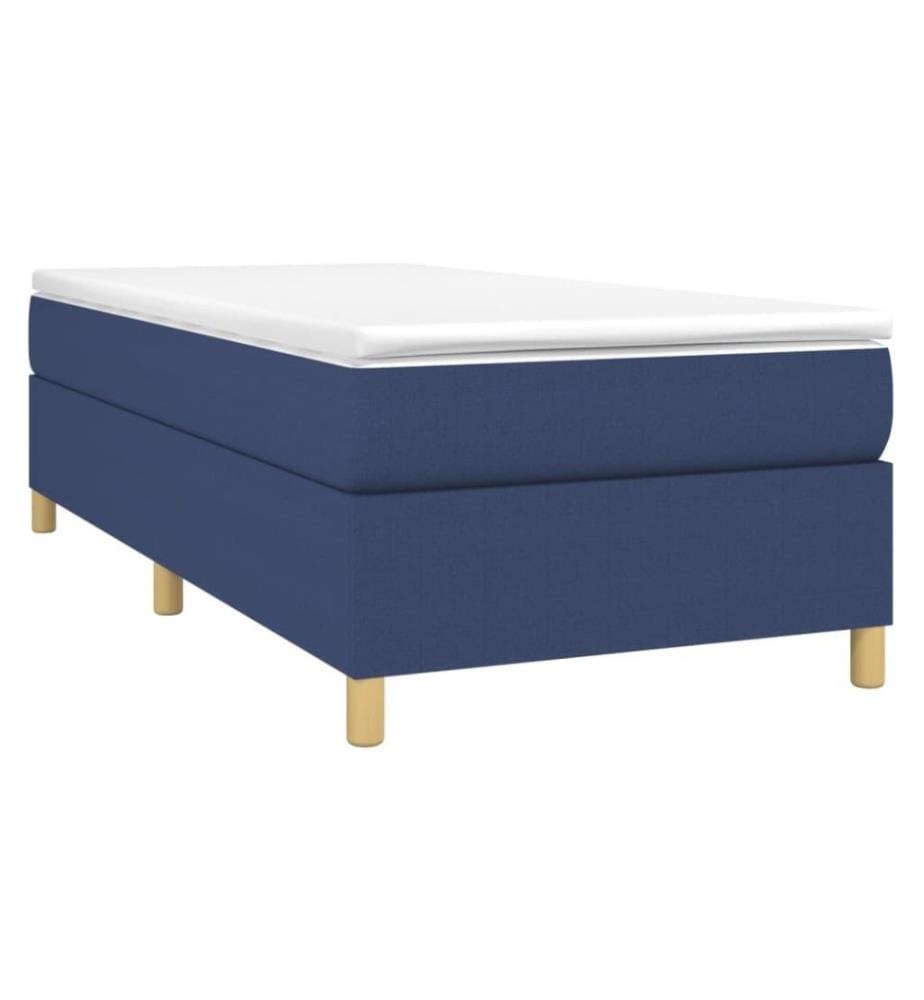 Boxspringbett Blau 80x200 cm Stoff
