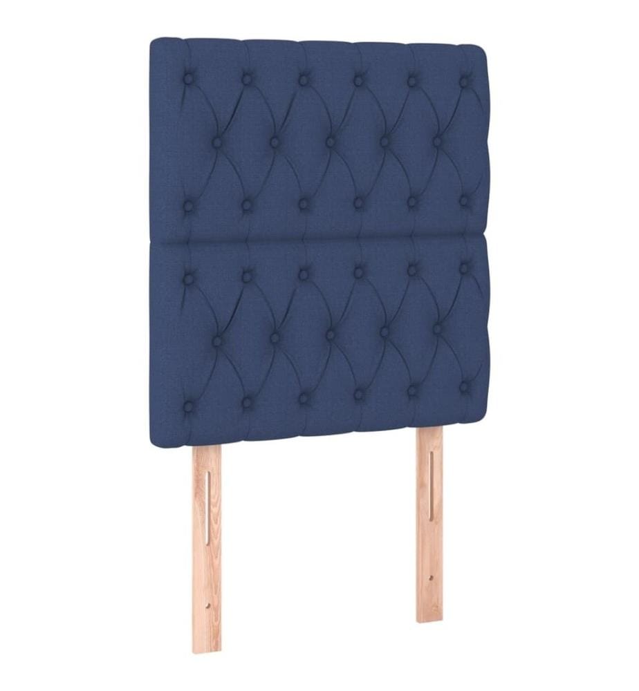 Lit à sommier tapissier avec matelas Bleu 80x200 cm Tissu