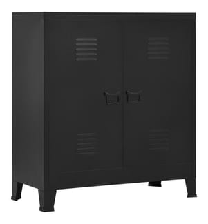 Lagerschrank Industrial Schwarz 90x40x100 cm Stahl