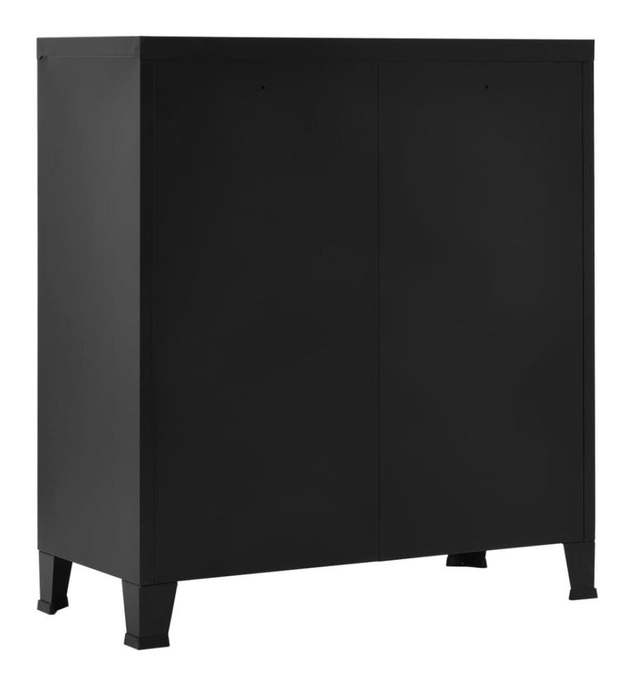 Lagerschrank Industrial Schwarz 90x40x100 cm Stahl