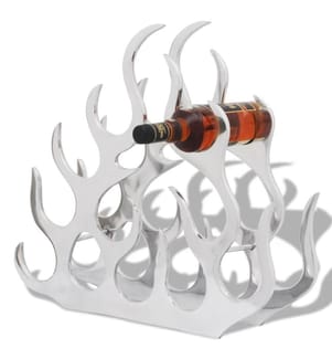 Flaschenregal für 11 Flaschen Silbern Aluminium