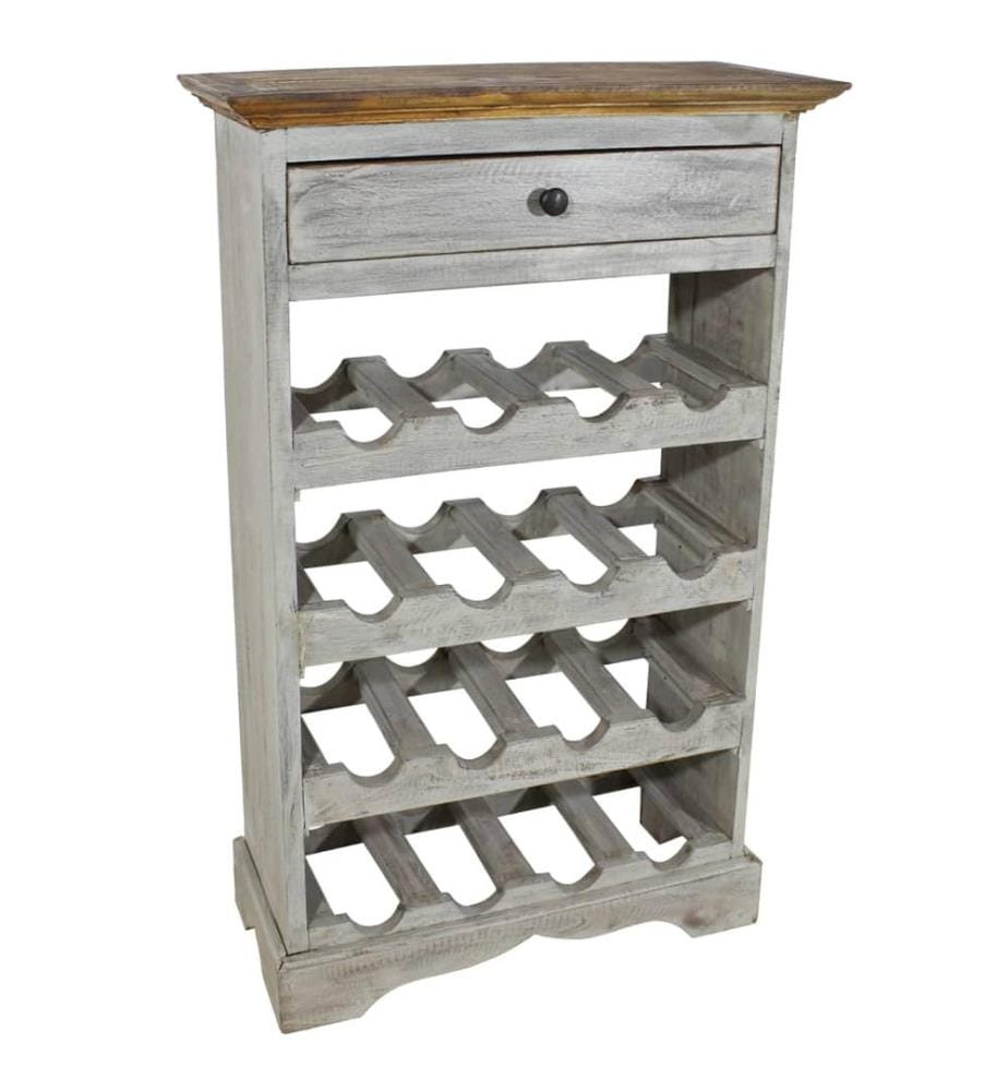 Weinregal Massives Mahagoniholz 55x23x85 cm