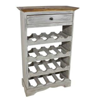 Weinregal Massives Mahagoniholz 55x23x85 cm