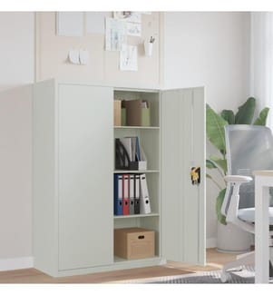 Aktenschrank 90×40×140 cm Stahl Grau