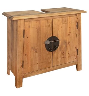 Meuble-lavabo de salle de bains pin massif 70x32x63 cm