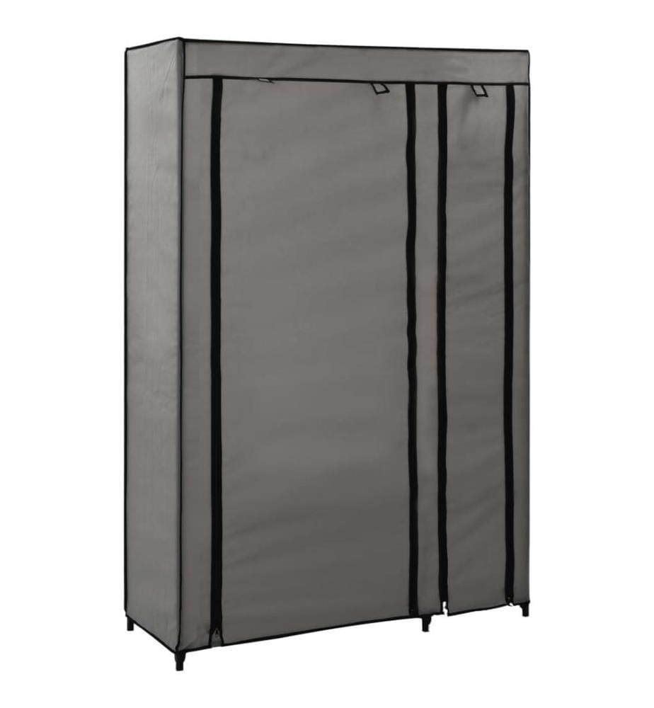 Faltschrank Grau 110x45x175 cm Stoff