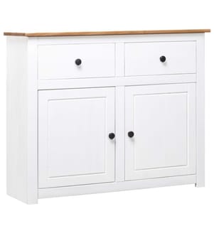 Sideboard Weiss 93x40x80 cm Kiefernholz Panama