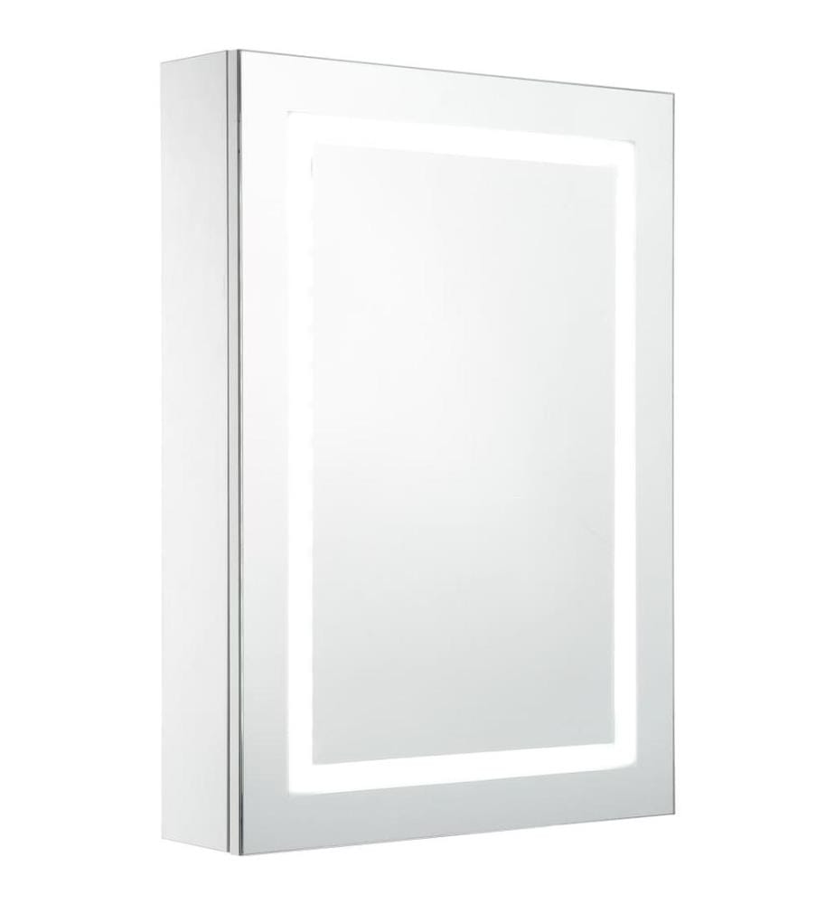 Armoire de salle de bain à miroir LED 50x13x70 cm