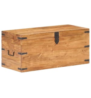 Truhe 90x40x40 cm Massivholz Akazie