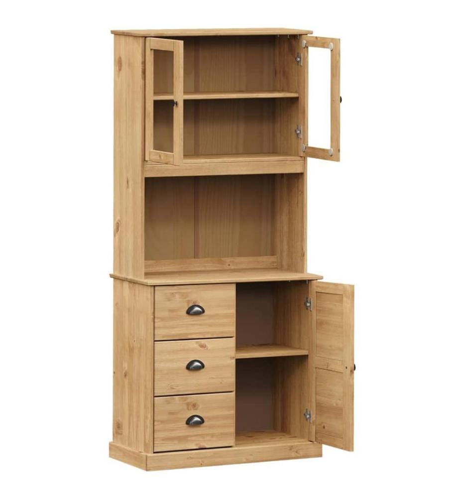 Buffet haut VIGO 78x40x175 cm bois massif de pin