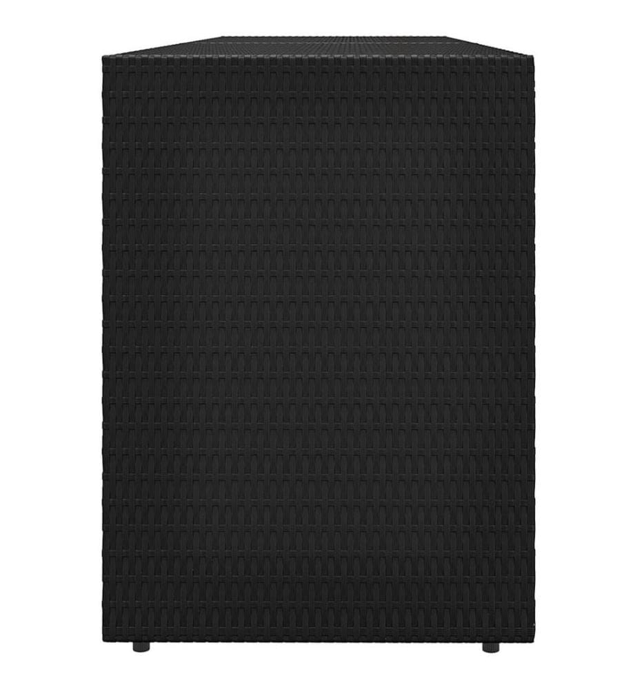 Armoire de rangement de jardin Noir 198x55,5x80 cm Résine tressée