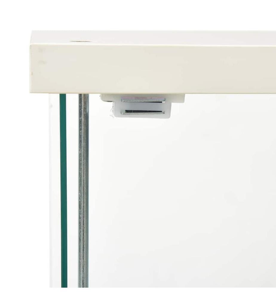 Vitrine Hartglas Weiss