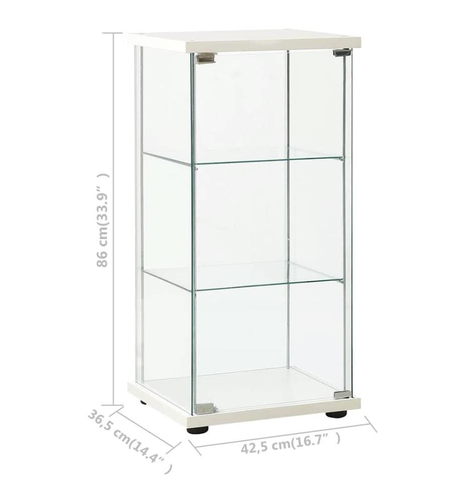 Vitrine Hartglas Weiss