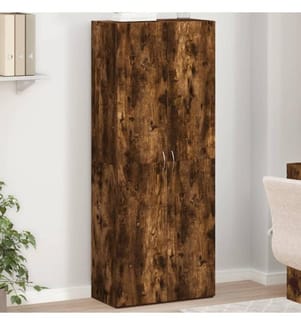 Aktenschrank Räuchereiche 60x32x153 cm Holzwerkstoff