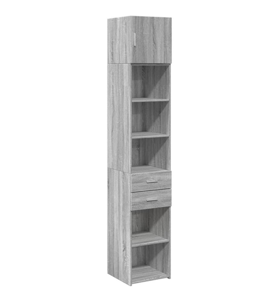 Hochschrank Schmal Grau Sonoma 40x42,5x225 cm Holzwerkstoff