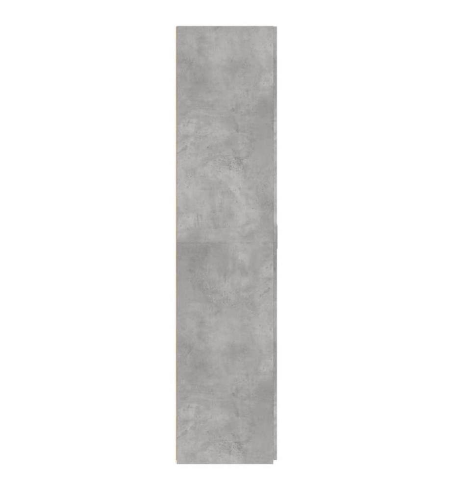 Buffet haut gris béton 70x42,5x185 cm bois d'ingénierie