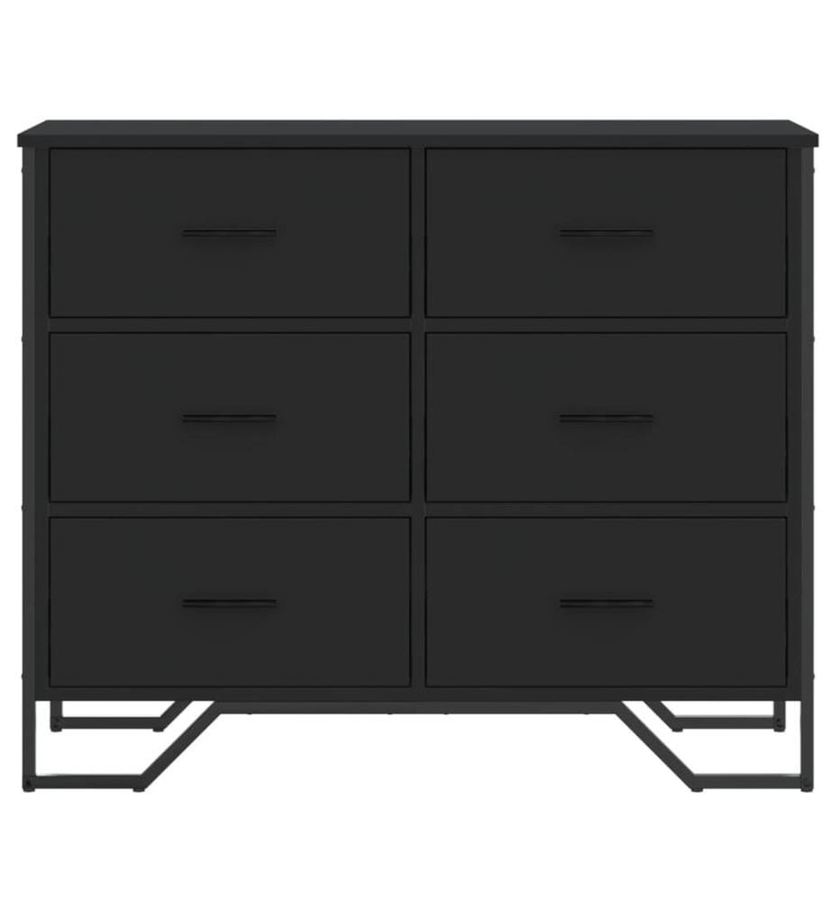 Kommode Schwarz 91x35,5x74,5 cm Holzwerkstoff