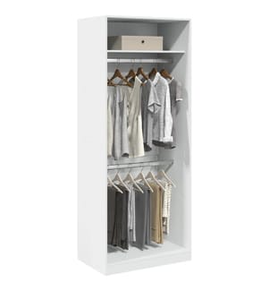 Kleiderschrank Weiss 80x50x200 cm Holzwerkstoff