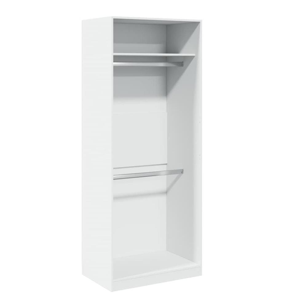 Garde-robe blanc 80x50x200 cm bois d'ingénierie