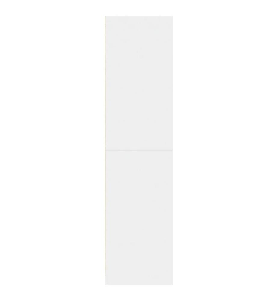 Garde-robe blanc 80x50x200 cm bois d'ingénierie
