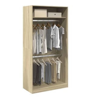 Kleiderschrank Sonoma-Eiche 100x50x200 cm Holzwerkstoff