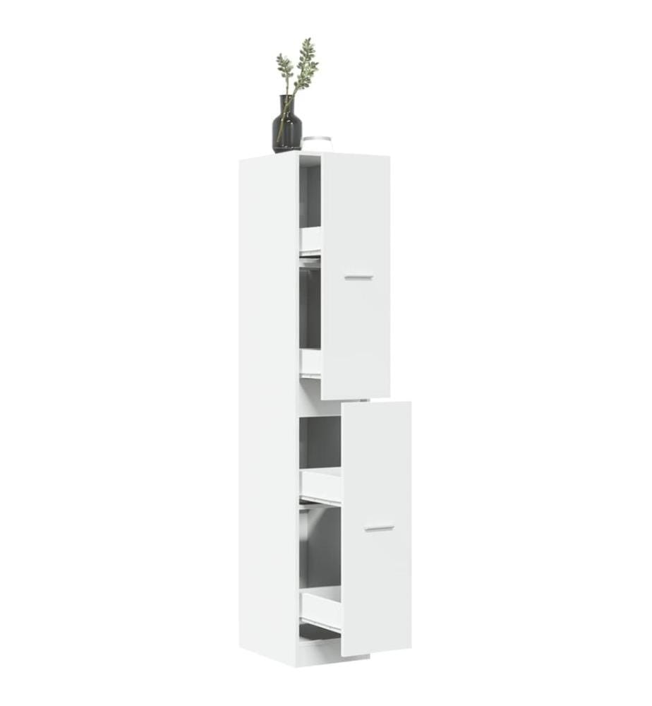 Armoire d'apothicaire blanche 30 x 41 x 174,5 cm Bois d'ingénierie