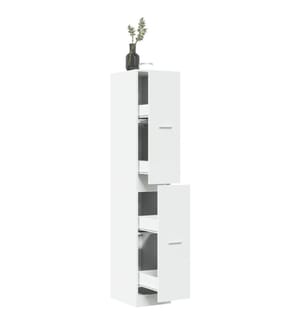 Armoire d'apothicaire blanche 30 x 41 x 174,5 cm Bois d'ingénierie