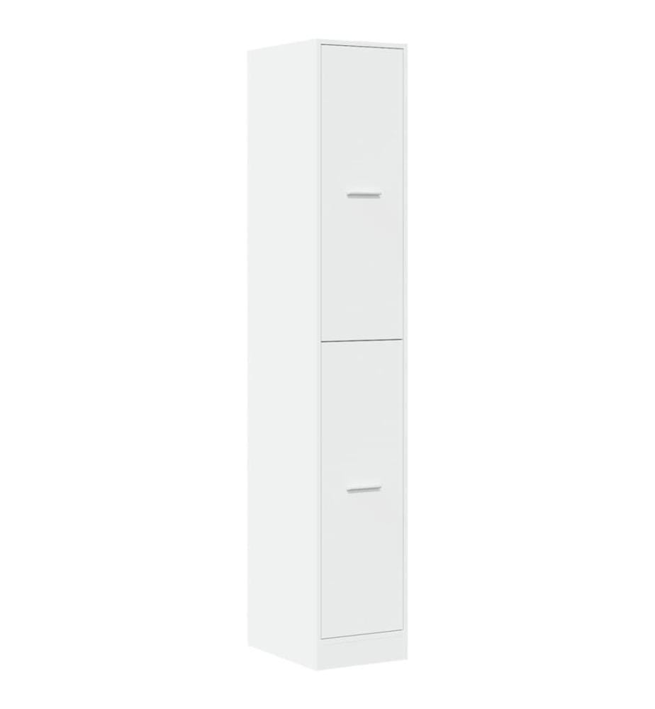 Armoire d'apothicaire blanche 30 x 41 x 174,5 cm Bois d'ingénierie