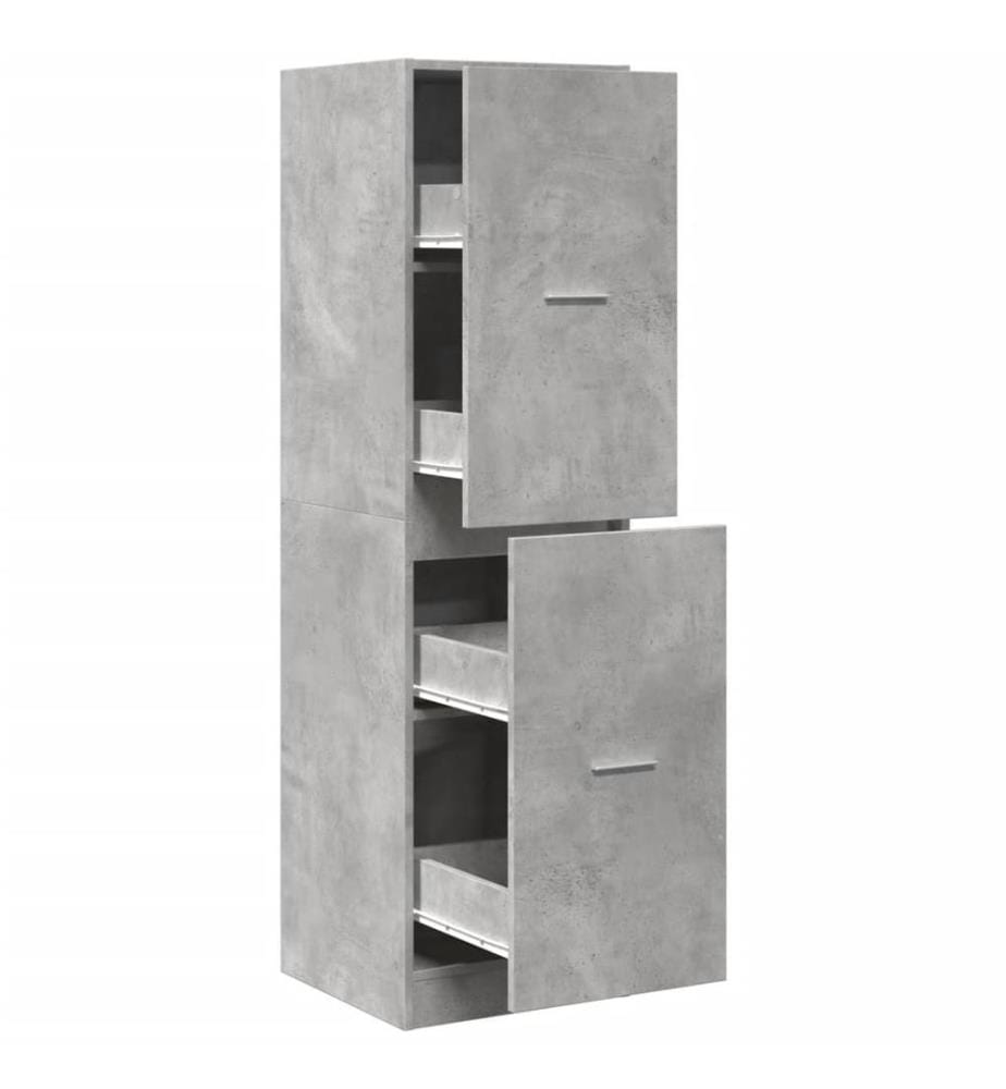 Apothekerschrank Betongrau 40x41x144,5 cm Holzwerkstoff