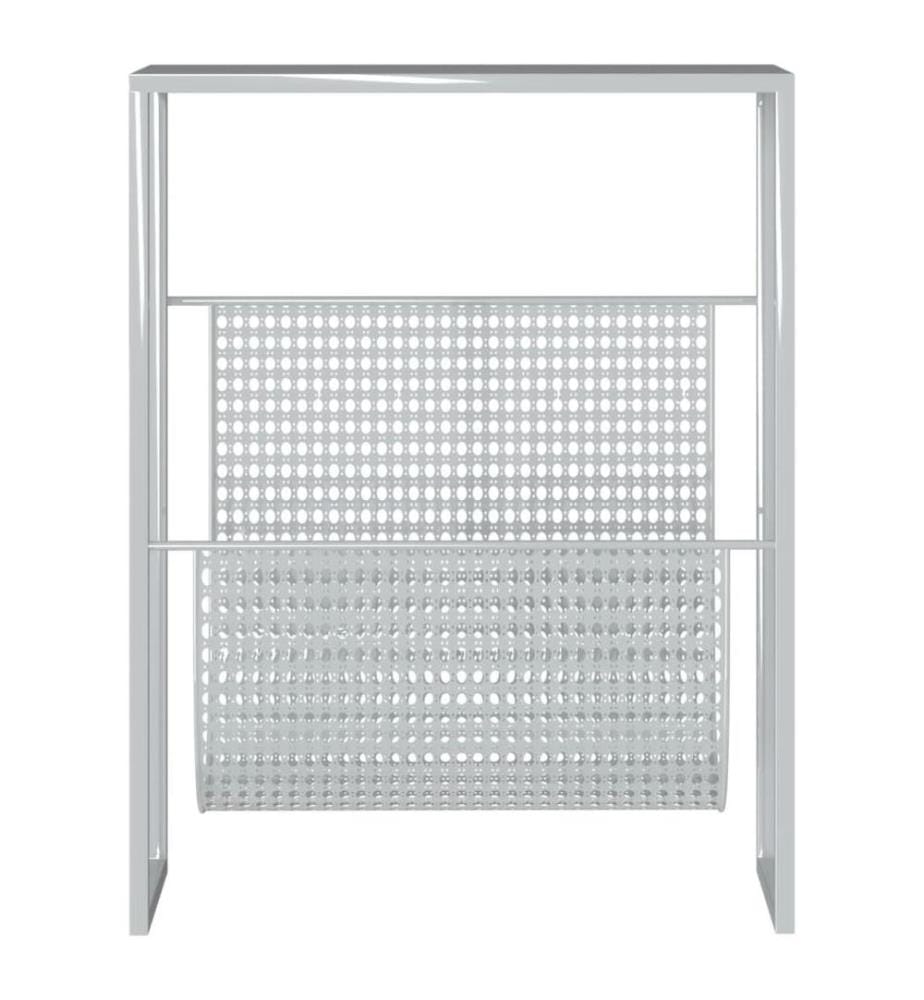 Zeitschriftenständer Silbern 35x15x45 cm Stahl