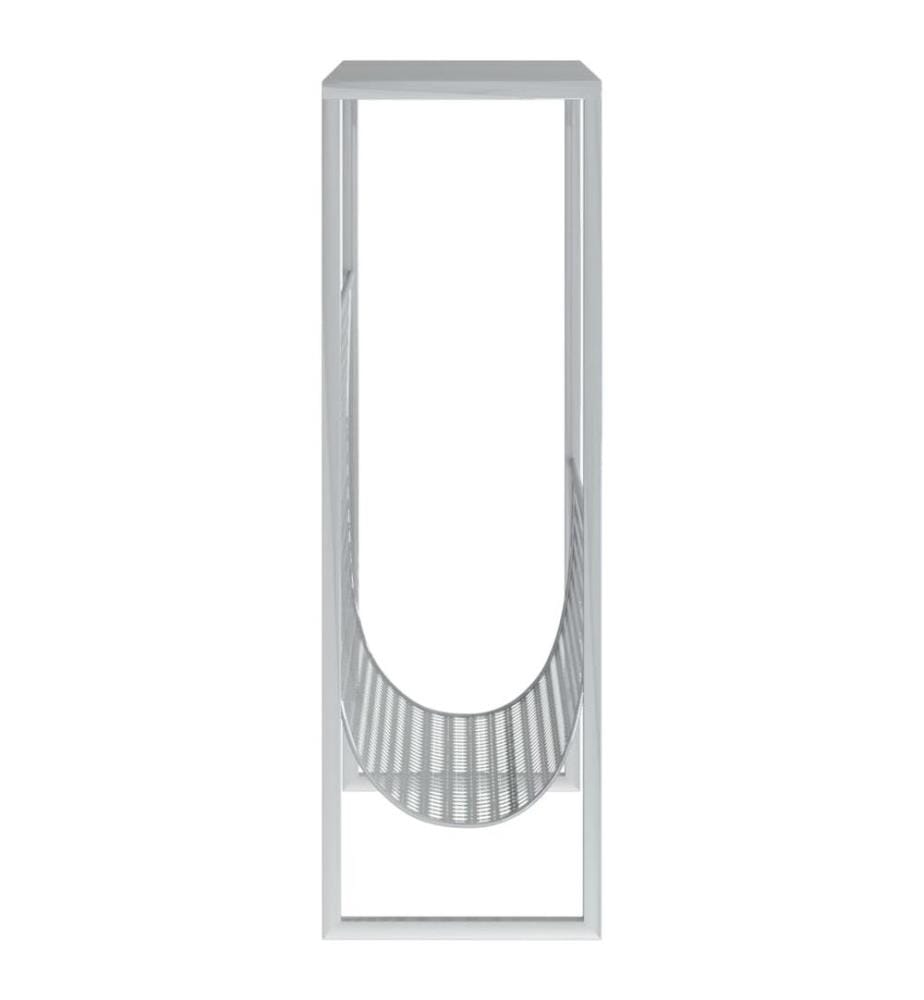 Zeitschriftenständer Silbern 35x15x45 cm Stahl