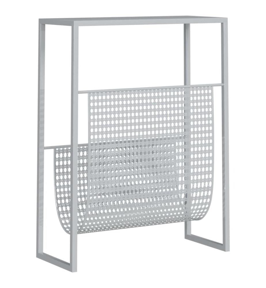Zeitschriftenständer Silbern 35x15x45 cm Stahl