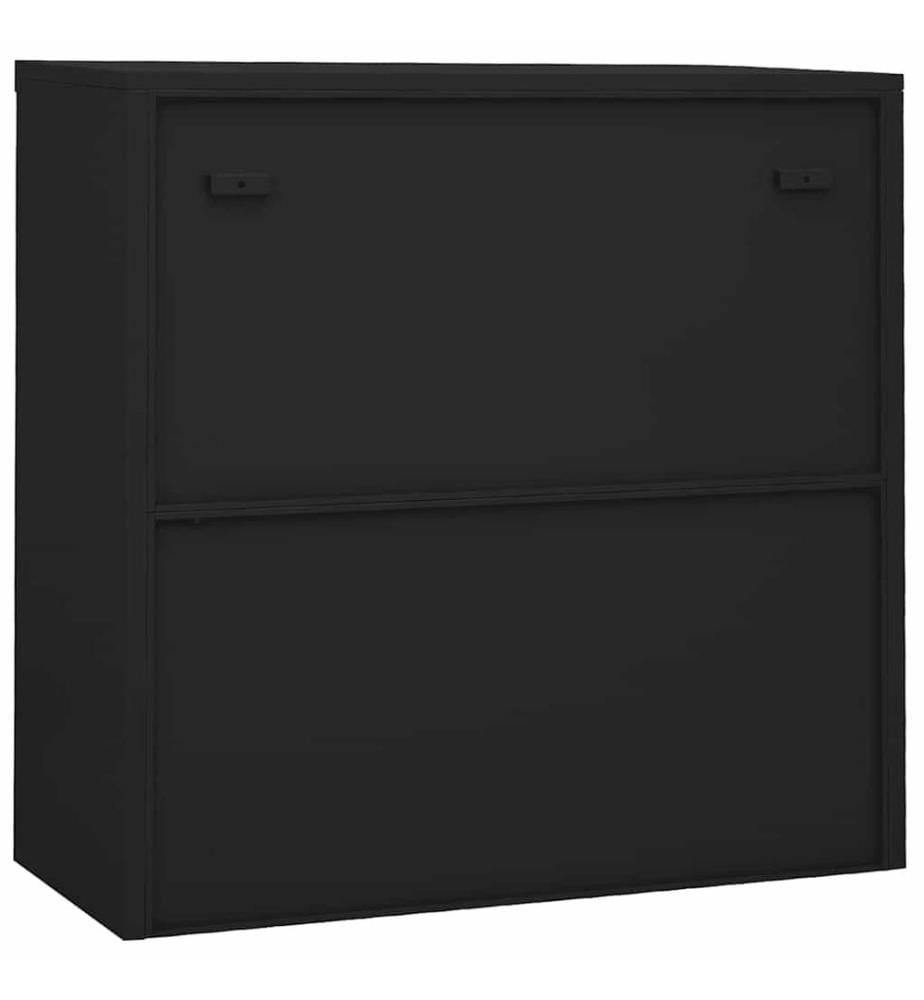 Armoire de bureau porte coulissante Anthracite 90x40x90cm Acier