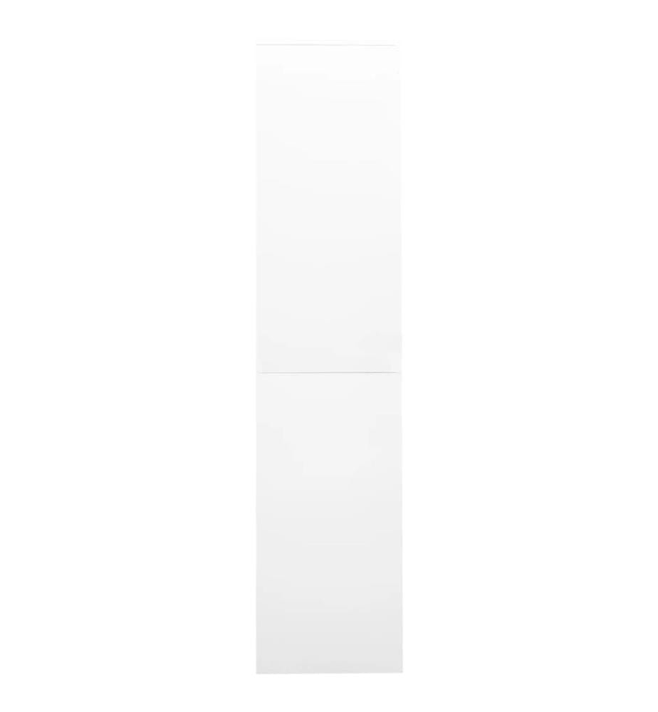 Armoire de bureau et porte coulissante Blanc 90x40x180 cm Acier