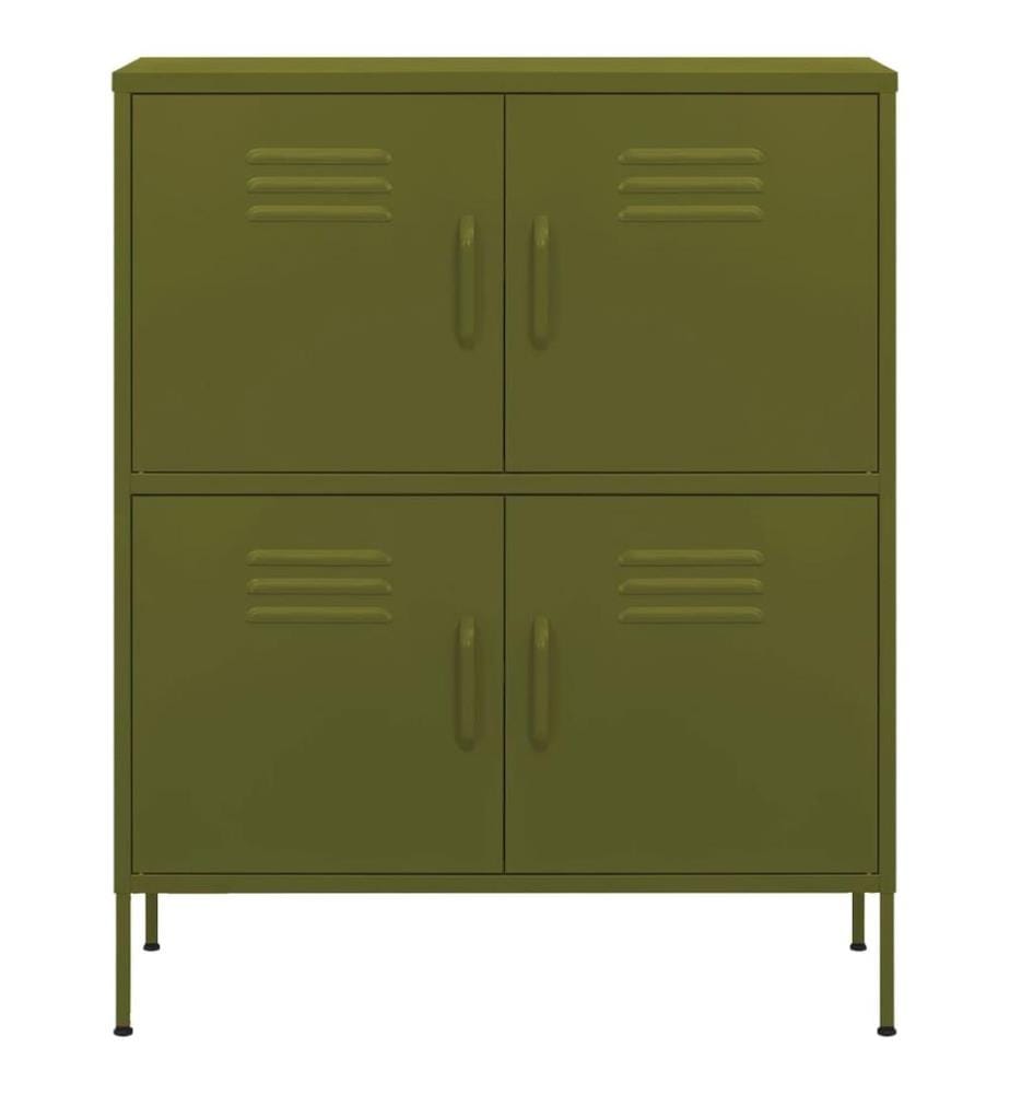 Armoire de rangement Vert olive 80x35x101,5 cm Acier
