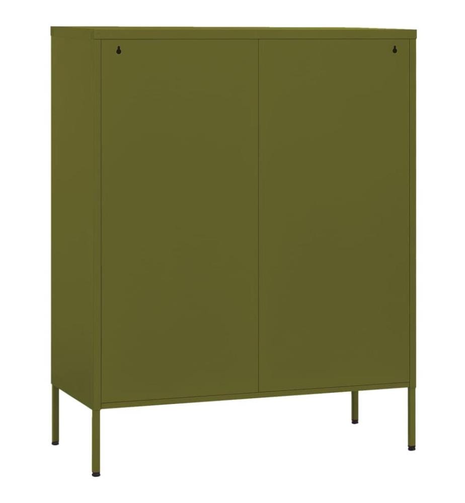 Armoire de rangement Vert olive 80x35x101,5 cm Acier