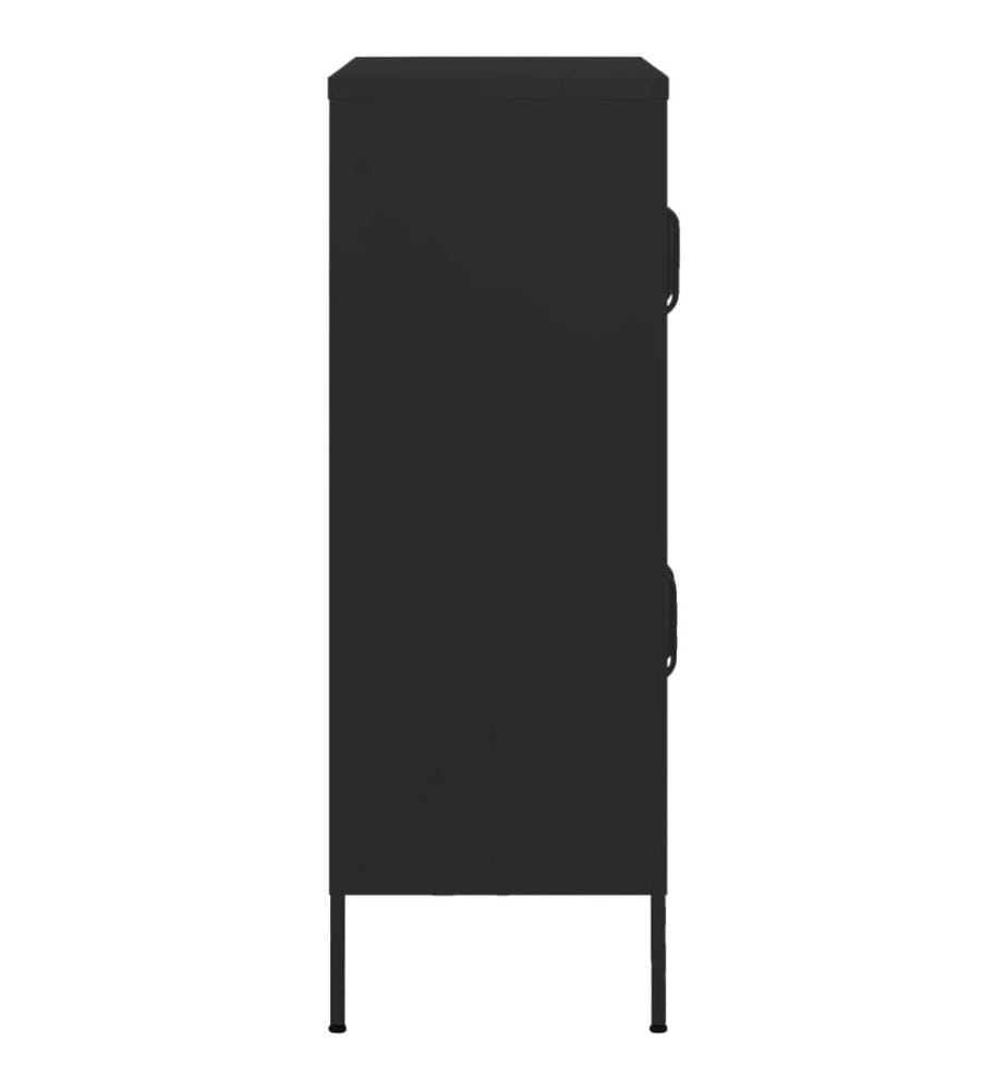 Lagerschrank Schwarz 80x35x101,5 cm Stahl