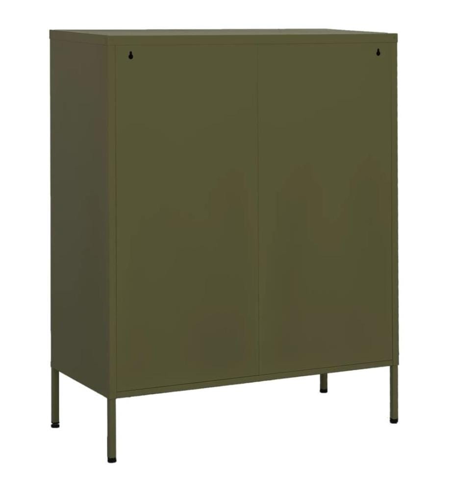Armoire de rangement Vert olive 80x35x101,5 cm Acier