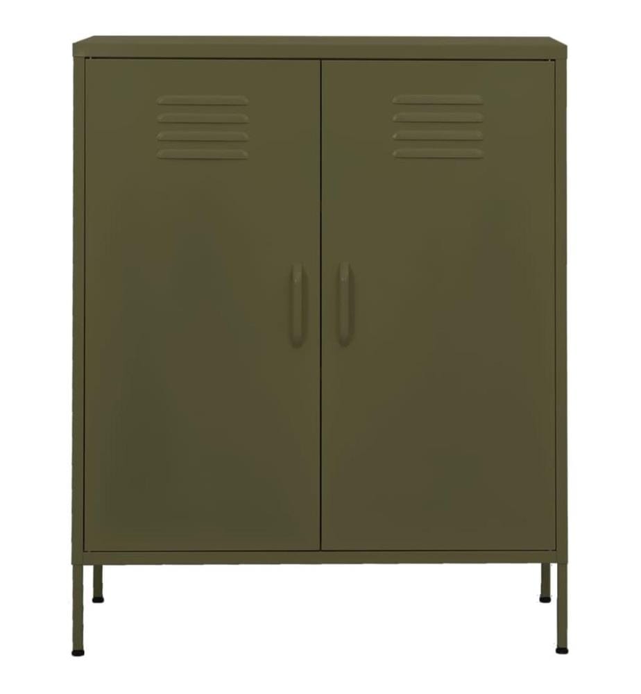 Armoire de rangement Vert olive 80x35x101,5 cm Acier