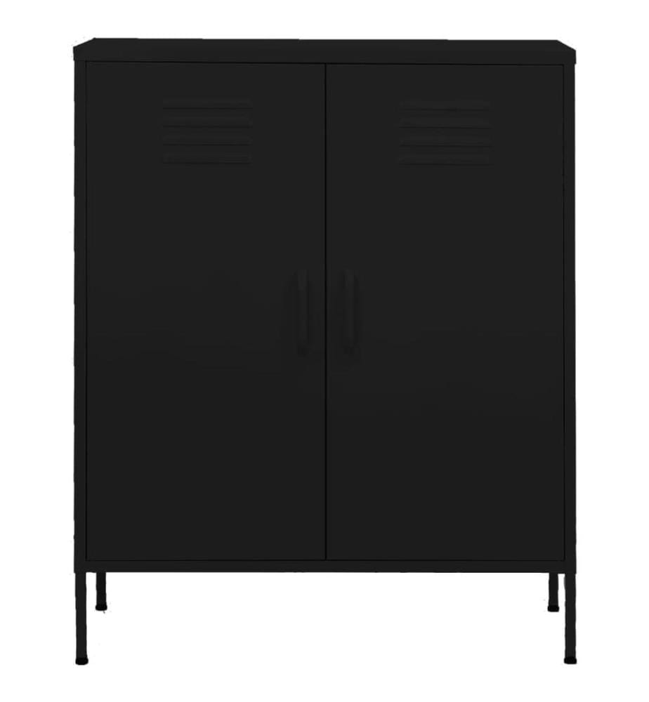Lagerschrank Schwarz 80x35x101,5 cm Stahl